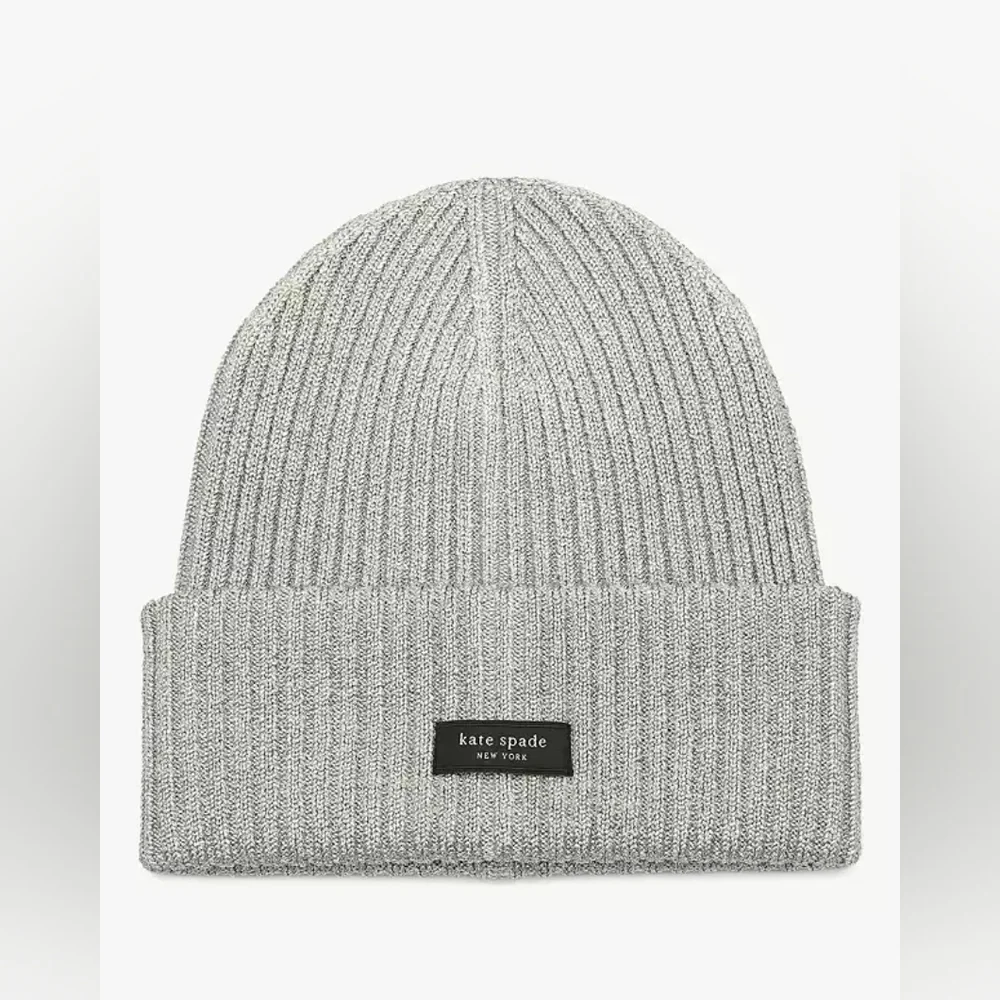 🔥Kate Spade Metallic Sam Label Beanie